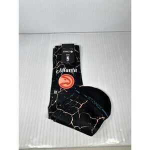 Size L Stance NBA Atlanta Hawks Logo CE23 Print Crew Socks (9-13) NEW